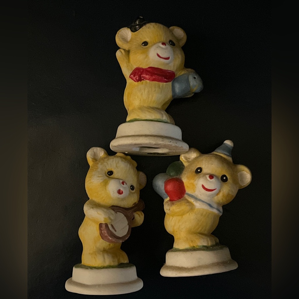 Charming Yellow Bear Figurines Set